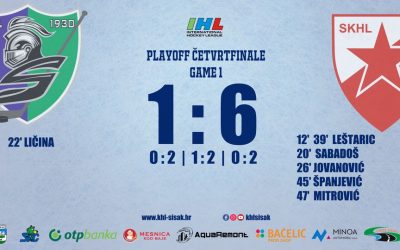 IHL 2021./22.   Playoff  (1/5) Četvrtfinale KHL SISAK vs SKHL CRVENA ZVEZDA