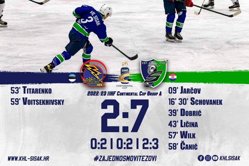 IIHF – Continental Cup  “Tartu Valk 494 (EST) vs KHL SISAK”